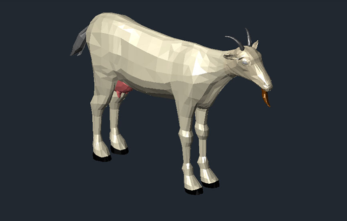 دانلود فایل اتوکد بز DWG برای نرم‌افزار اتوکد | نقشه و بلوک CAD حیوان Goat